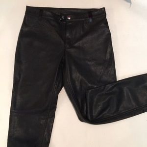 Faux leather pants